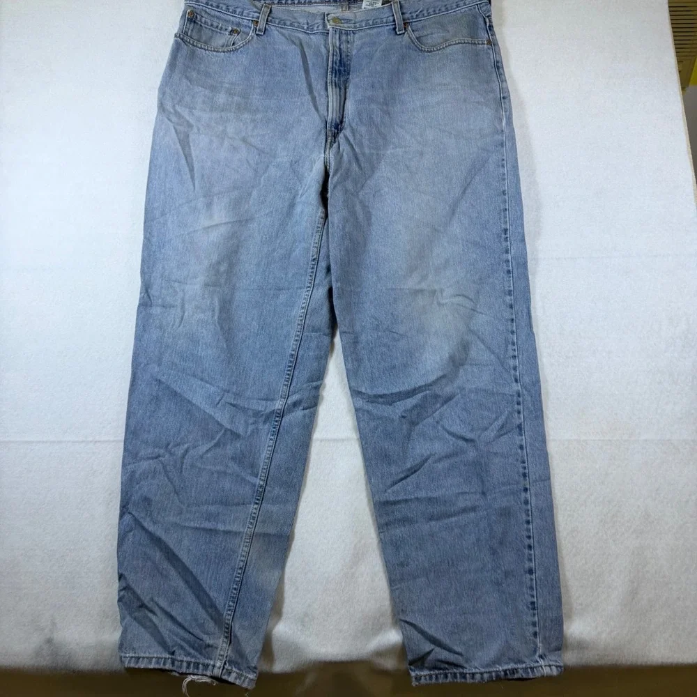 Levis‎ 560 Comfort Fit Jeans Mens 42x32 Light Wash Blue Denim Baggy Tapered 6064